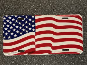 USA lipp metallist 15x30cm