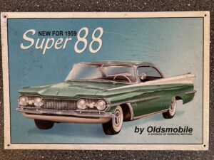 Oldsmobile metallist silt 27,5x40,5 cm